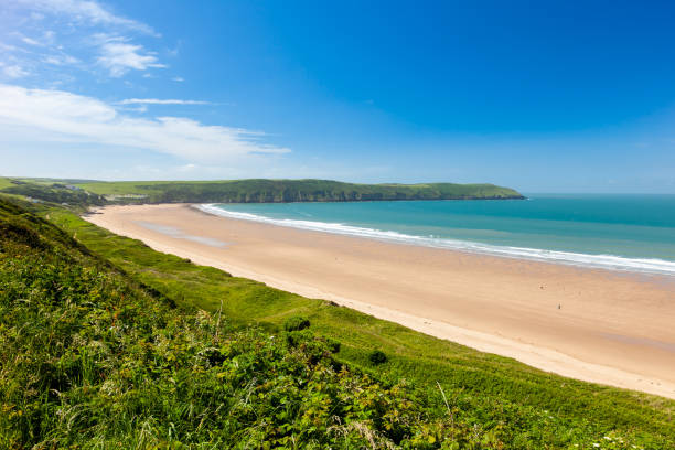 putsborough sands di woolacombe warren devon inghilterra - woolacombe foto e immagini stock