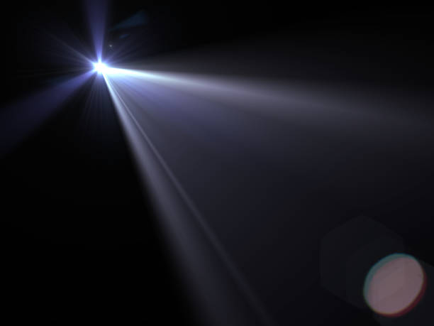 istock Lens flare effect on dark background. Digital illustration. 822951602