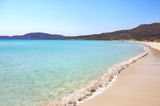 landscape of Simos beach Elafonisos Greece