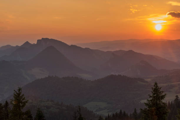 istock Sunset on Slachovky hill in summer evening 822996182