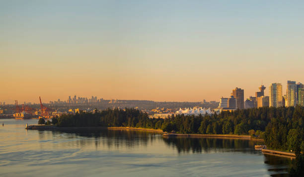 istock Vancouver BC Skyline during Sunrise Panorama 823026390