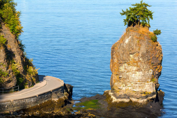 istock Siwash Rock Along Seawall at Stanley Park 823026556