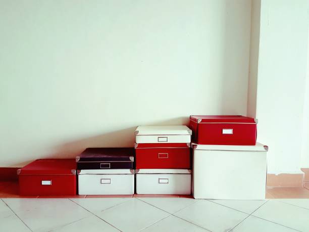 Different sizes of handy,colorful paper storage boxes for easy organization of home and offices