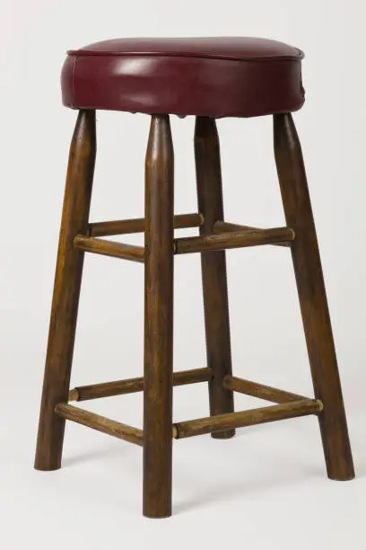 Have you seen this great old bar stool type chair? Shot on a plain white background. Maybe a seat for a comic or a great place for some fruit? Who knows? Really, you can decide what goes there. Buy freedom.