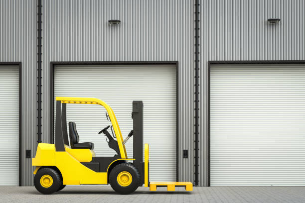 istock forklift truck in warehouse 823074028