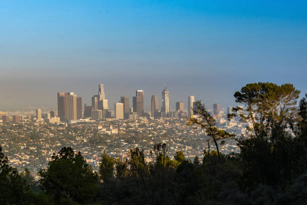 istock Downtown LA Los Angeles skyline in California 823075912