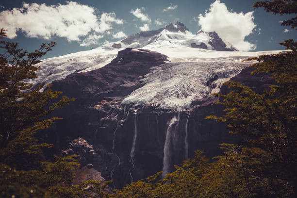 Tronador volcano and glaciers View on Tronador Mountain and glaciers Alerce and Castano Overa of the Southern Andes cape eland photos stock pictures, royalty-free photos & images