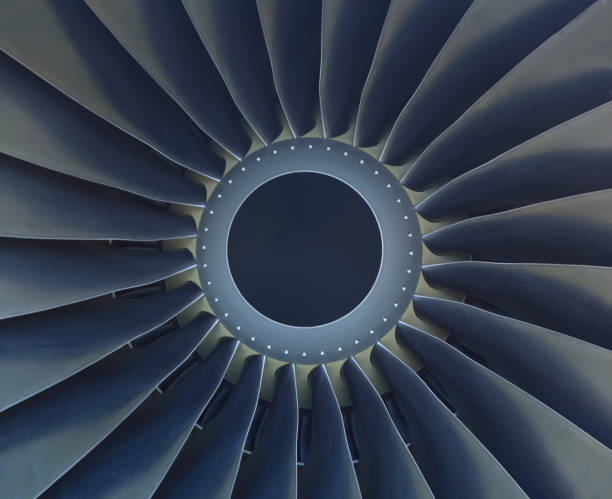 istock Turbine of airplane engine 823090588