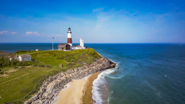 The Point Montauk Lighthouse montauk point stock pictures, royalty-free photos & images