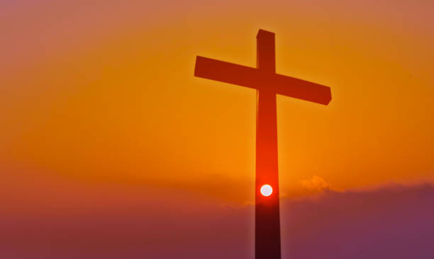 istock Cross over beautiful sunset background with Copy Space 823187738