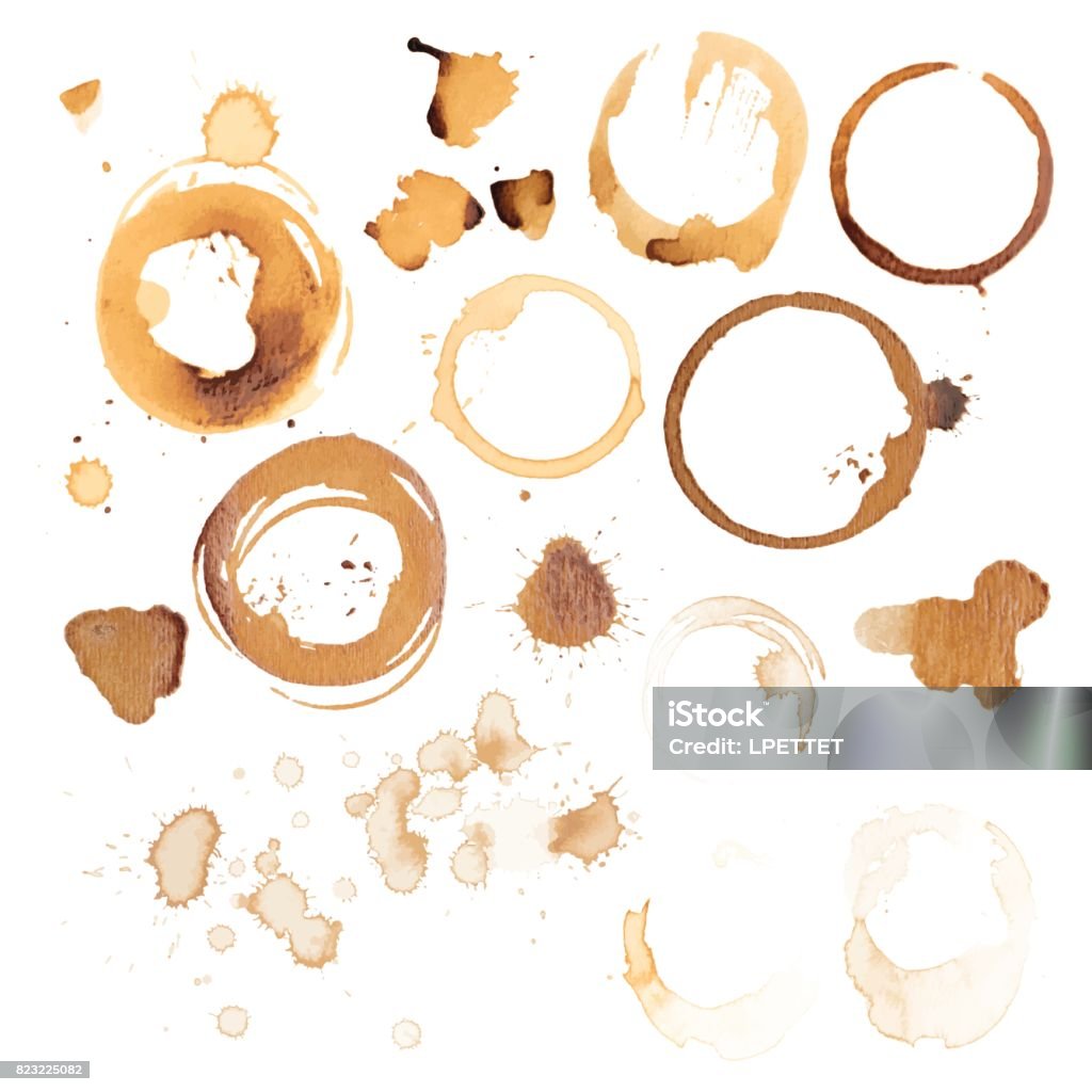 Coffee Stains A vector illustration of coffee stains. Coffee - Drink stock vector