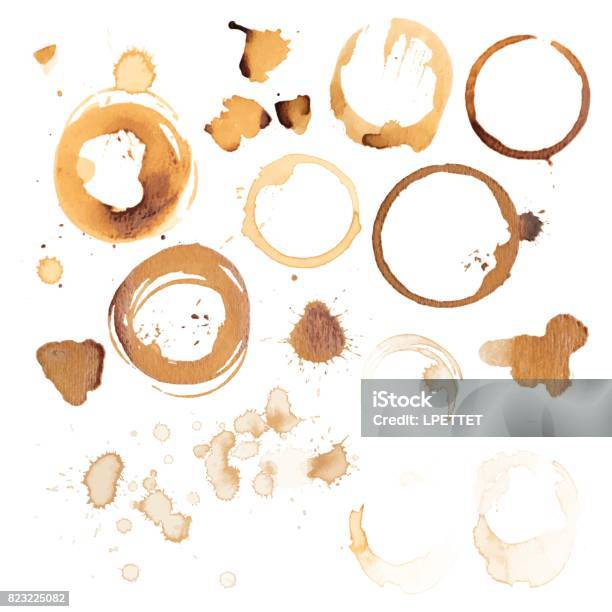 Coffee Stains Stock Illustration - Download Image Now - Coffee - Drink, Spilling, Vector