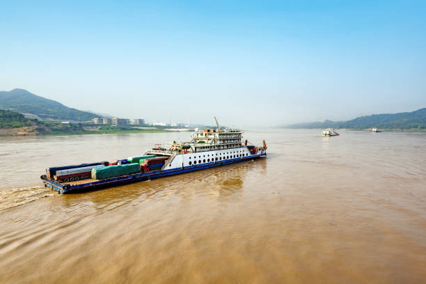 istock China and the Yangtze River cargo ship 823225444