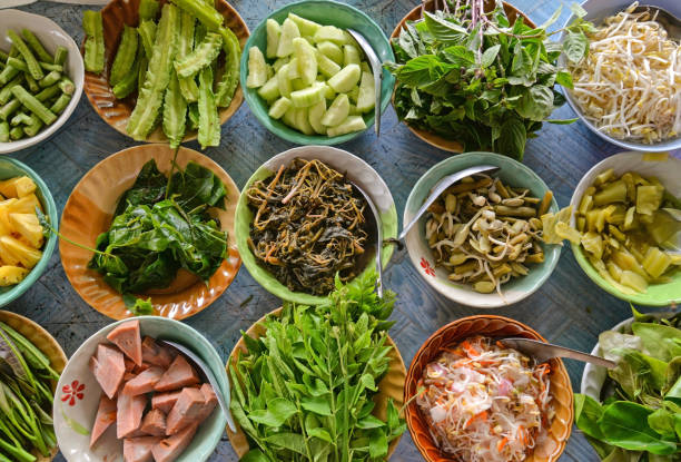 istock Variety of  local vegetables (Thai Southern style) 823225792