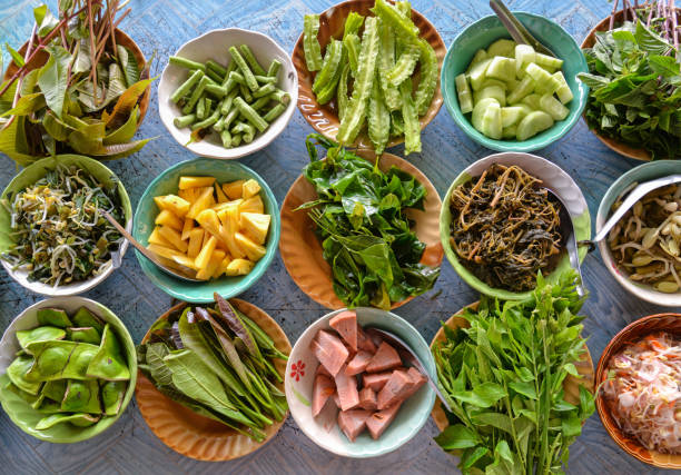 istock Variety of  local vegetables (Thai Southern style) 823225796
