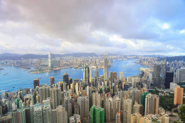 istock Hong Kong skyline. View from Victoria Peak. 823235948