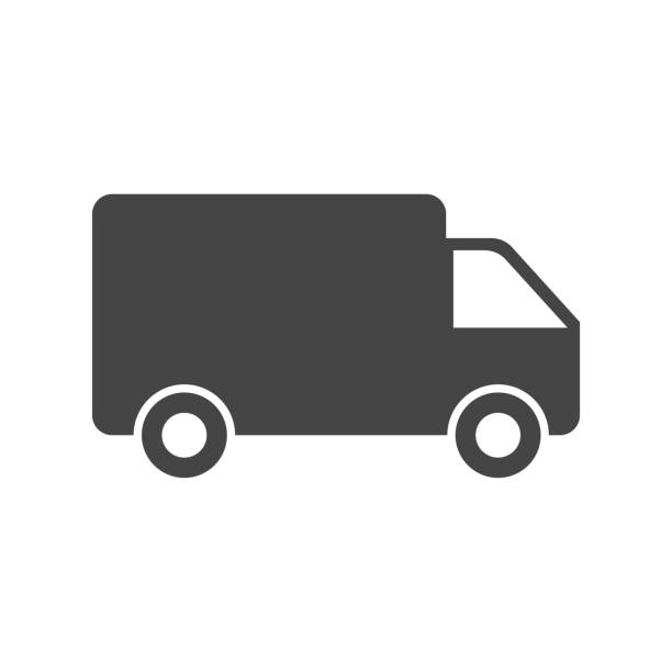 illustrations, cliparts, dessins animés et icônes de camion, illustration vectorielle de voiture. icône livraison rapide service expédition. pictogramme de plat simple pour les entreprises, le concept d’internet app marketing ou mobile sur fond blanc. - 2321