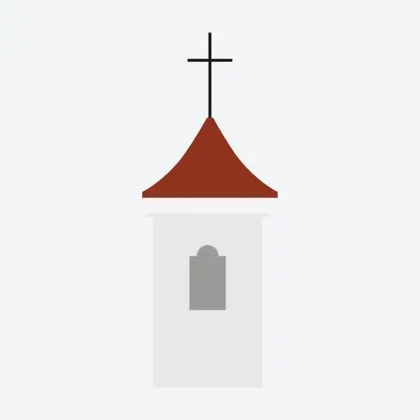 Vector illustration of Church building vector