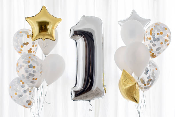 istock Decoration for 1 years birthday, anniversary 823256430