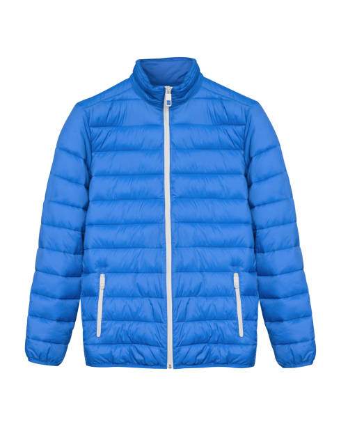 istock Blue men sport ski winter down jacket isolated white 823256460