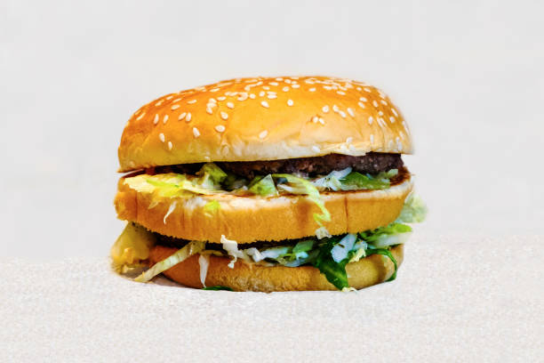 istock Double Burger with juicy meatballs 823271956