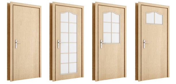istock wooden door isolated on white background 823274812