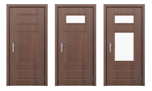 istock wooden door isolated on white background 823274964