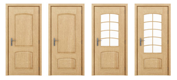 istock wooden door isolated on white background 823275232