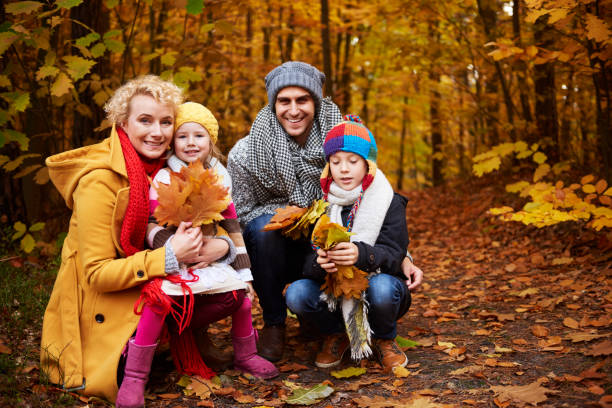 istock Front view of family in forest 823276284
