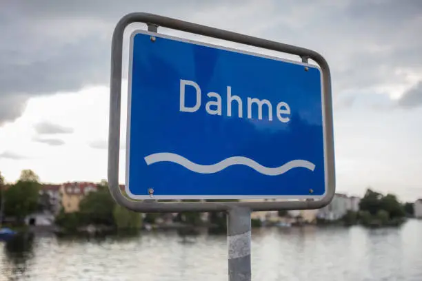 dahme river sign germany