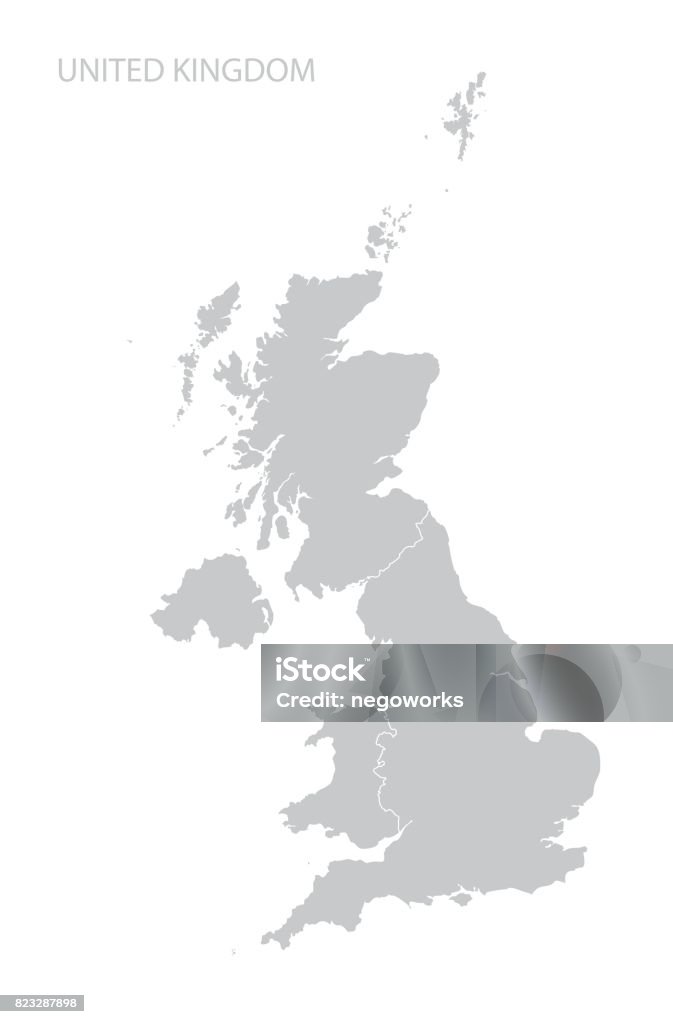 Map of United Kingdom Map of United Kingdom. Vector Blue stock vector