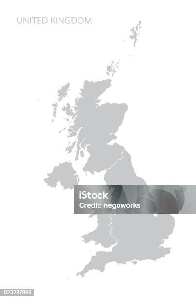 Map Of United Kingdom Stock Illustration - Download Image Now - Blue, Color Image, Concepts