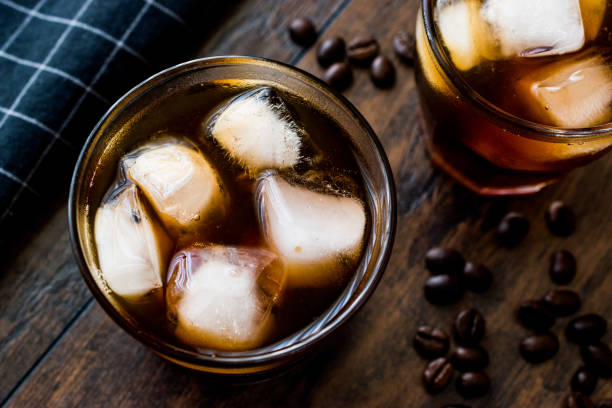 istock Cold brew coffee with ice or iced coffee. 823291762