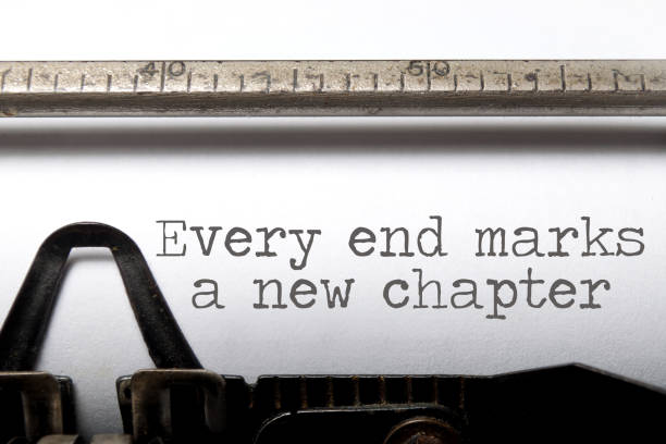 Every end marks a new chapter stock photo