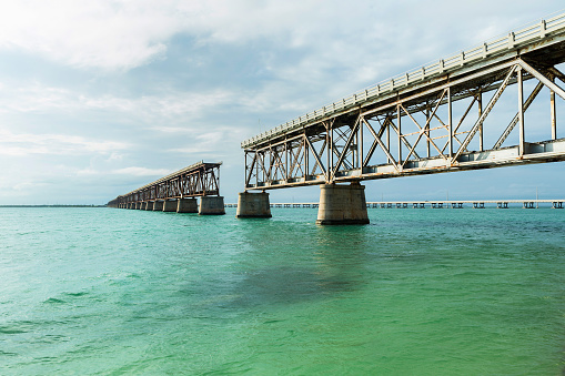 Historic railroad bridge at Bahia Honda State Park in the Florida.