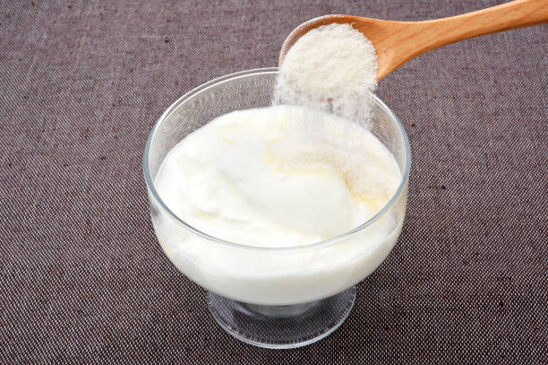 istock Yogurt and collagen powder 823304438