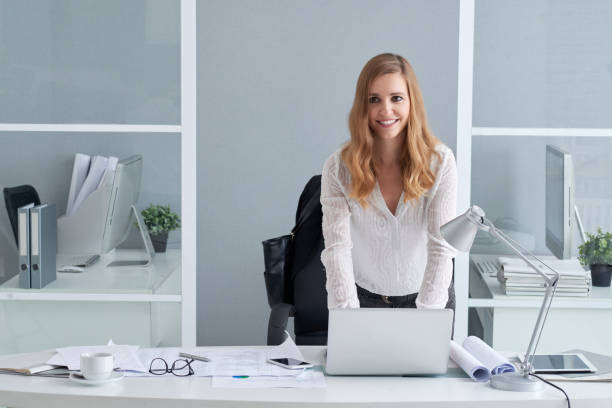 istock Smiling business lady 823307636