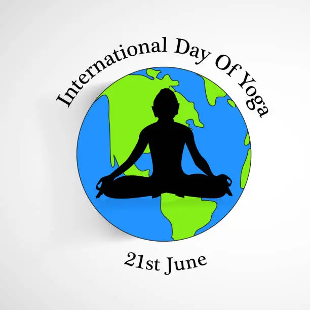 Vector illustration of illustration of International Day of Yoga Background