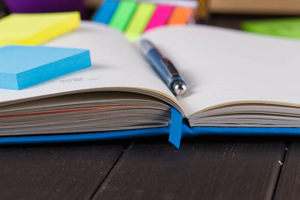 istock Planning day, A day blank day planner with pen 823310782