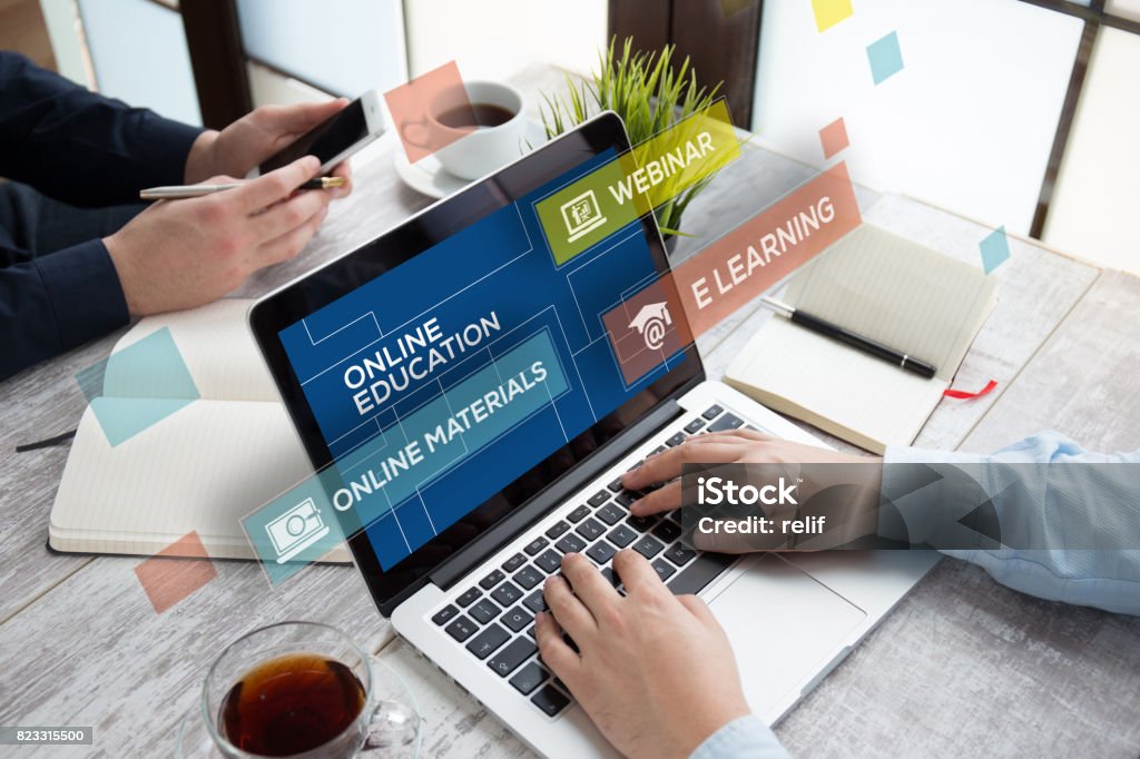 ONLINE EDUCATION CONCEPT E-Learning Stock Photo