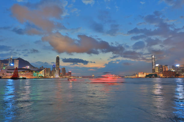 istock twilight at  hk with the Victoria Harbour 823315824