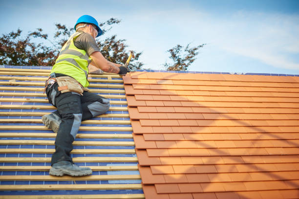 instalación de techo llano de barro baldosa - tile rooftops fotografías e imágenes de stock