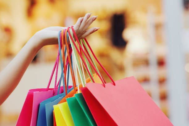 istock Shopping concept with beautiful girl 823336774
