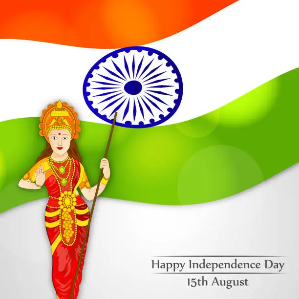 Vector illustration of illustration of India Independence day background