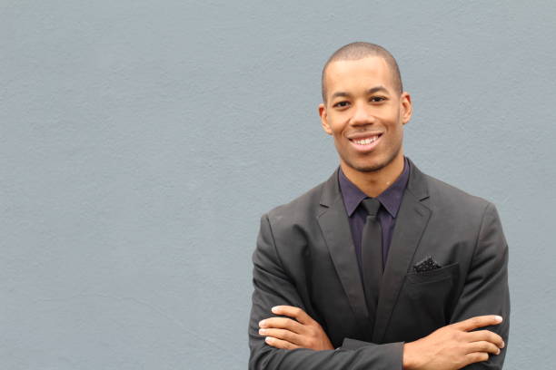 istock Natural young businessman smiling close up 823339428