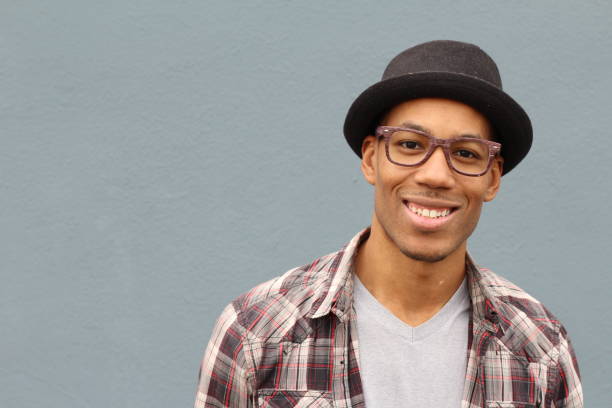 istock Mixed ethnicity man wearing hat and glasses 823339802