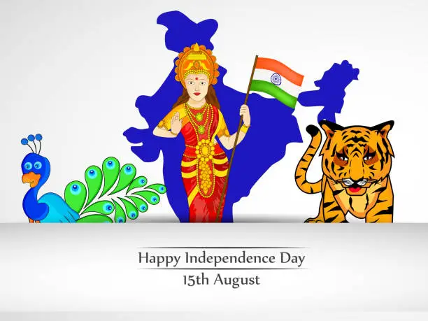 Vector illustration of illustration of India Independence day background