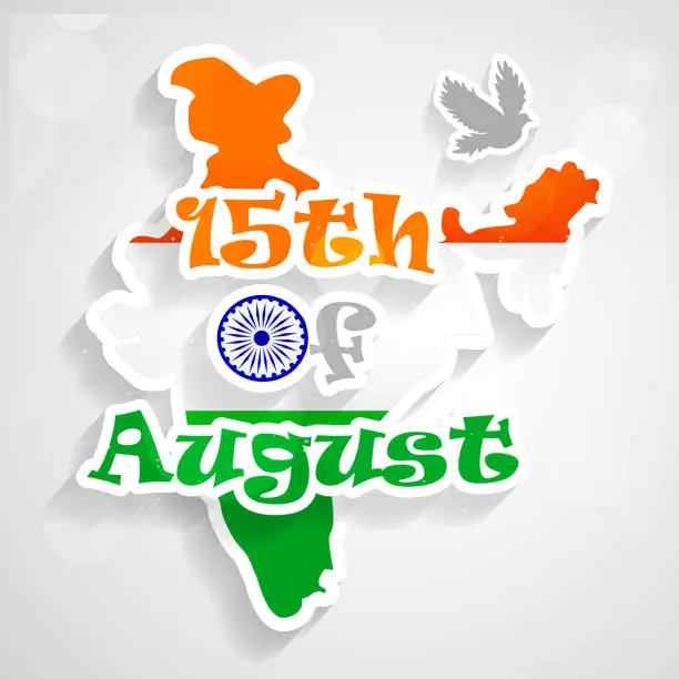 Vector illustration of illustration of India Independence day background