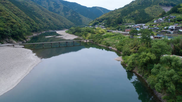 istock Iwama Low Water Crossing (Kochi Prefecture Shimanto) in Japan 823342306