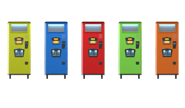 Colorfull Retro Style Soda Machine 3D-Illustration